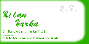 milan harka business card
