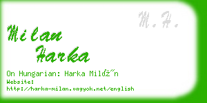 milan harka business card